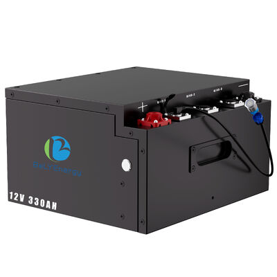 Batería de RV debajo del asiento 12V330Ah LiFePo4 Batería de carga máxima Corriente 250A Energía 4224Wh Diseñado para energía de respaldo y vehículo eléctrico
