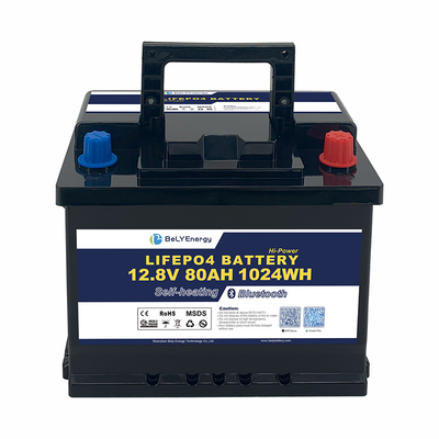 comprar Diseño de peso ligero fácil de instalar 3000 ciclos 12V80Ah Batería LiFePo4 para barco online manufacture