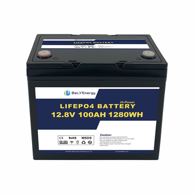 comprar Batería de iones de litio 12V 100AH 1280Wh LiFePO4 con nuevas células prismáticas de grado A online manufacture