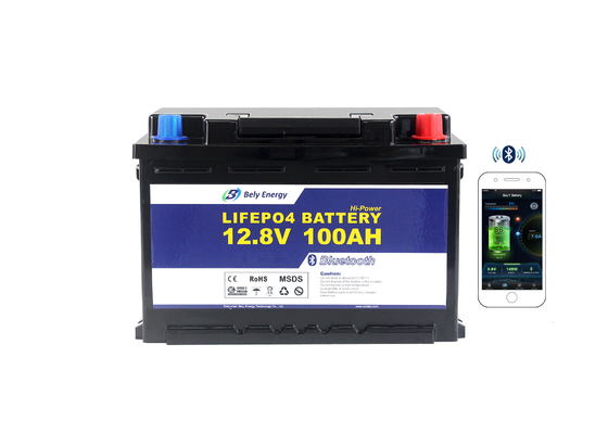 comprar Batería profunda 12v 100ah de Ion Lifepo 4 del litio de Bluetooth del ciclo online manufacture