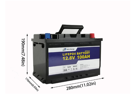 comprar 1280Wh 100 batería de voltio Lifepo4 de la hora 12 del amperio para el almacenamiento de la energía solar online manufacture