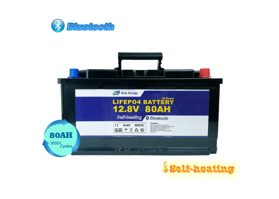 comprar Califique una batería 12V 80Ah del fosfato del hierro del litio de Bluetooth para el robot online manufacture
