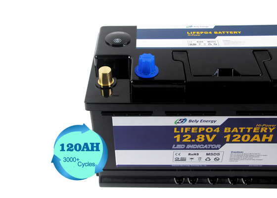comprar 12 voltios 120Ah Lifepo4 llevaron la batería recargable de litio del ciclo profundo ligero de la batería 12V online manufacture