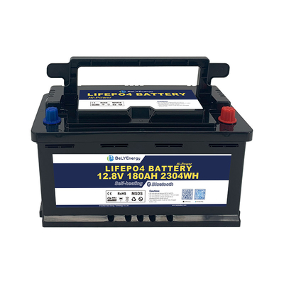 Batería 12V LiFePO4 con caja H8 DIN y Smart BMS con Bluetooth y autocalentamiento para carga a baja temperatura