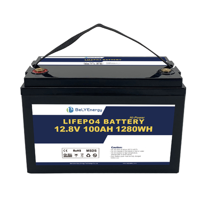 Batería LiFePo4 12V 100AH Capacidad BMS Inteligente y Fácil Reemplazo