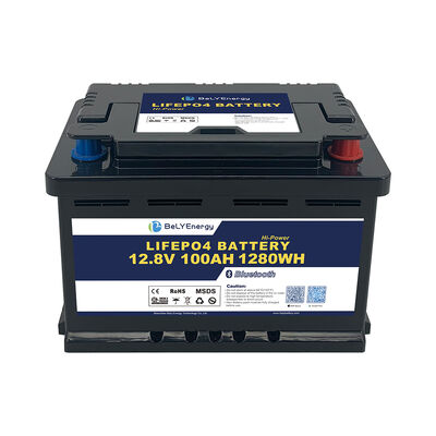 Batería LiFePO4 de 12V 100Ah con certificación UL1642 UN38.3 y carcasa H6 DIN