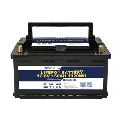 Batería de larga duración Lifepo4 12V 150Ah con 160A de corriente máxima de descarga continua y ≥ 3000 ciclos