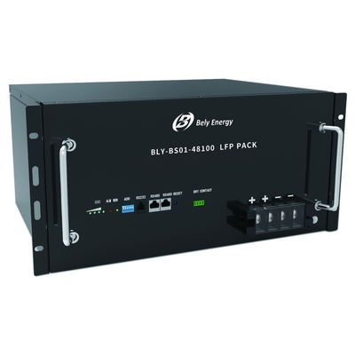 Banco 48V 100Ah de la batería de las telecomunicaciones de la comunicación LiFePO4 de la PODER RS485 con el LCD